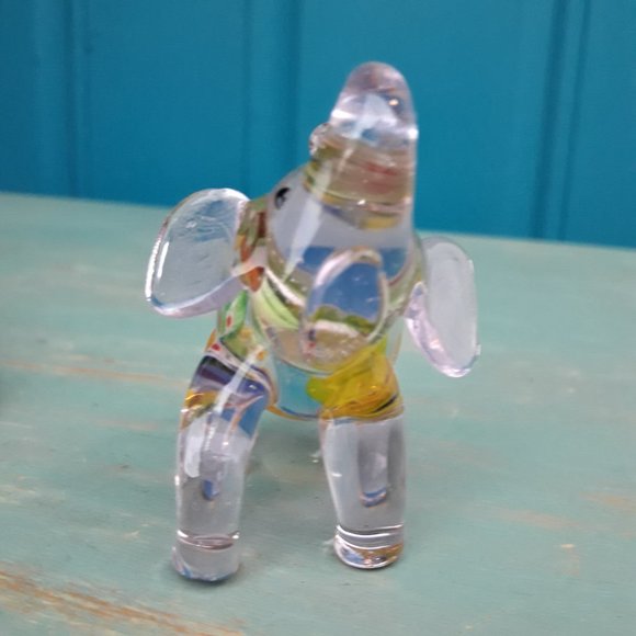 Murano Glass Elephant Millefiore Multi Colored Blown Glass Handmade Figurine - Picture 6 of 16